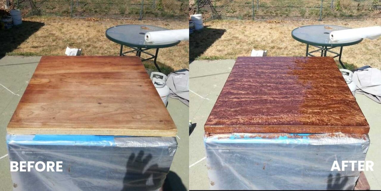 Before and After Table Finish